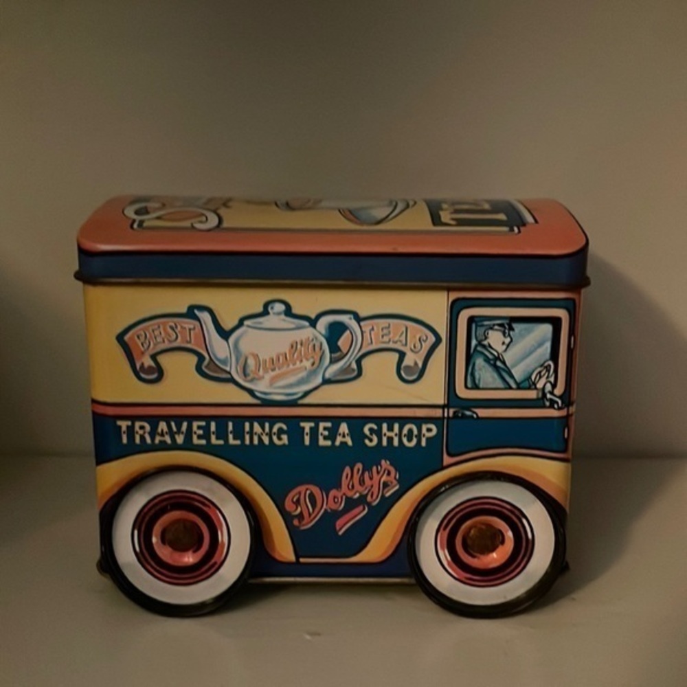 Dolly’s Tea Vintage Metal Box 1983 Tin Can